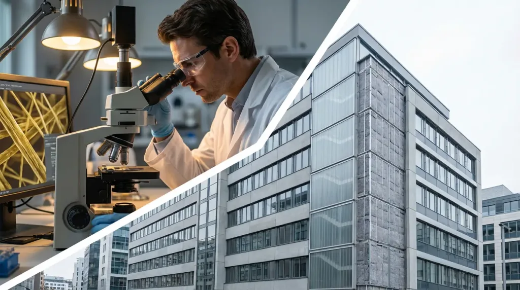 Анализ волокна и утеплённый офисный центр